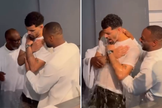 Dominic Solanke sendo batizado na igreja. (Captura de tela/Instagram/ballersingod)