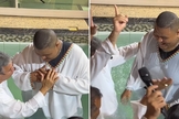 O batismo de Arthur. (Foto: Reprodução/Instagram/O Brasil para Cristo)