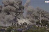 O bombardeio israelense atingiu as instalações do Ministério da Defesa do regime sírio em Damasco. (Captura de tela/Al Jazeera)