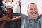 O batismo de Taylor. (Foto: Reprodução/Instagram/Mike Barber Ministries)
