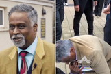 O pastor Dia Moodley foi alvo de agressões e ameaças no centro de Bristol. (Captura de tela/Instagram/ADF International)
