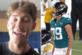 Cam Little em entrevista ao podcast “Identity Sports”. (Captura de tela/YouTube/Identity Sports/NFL).