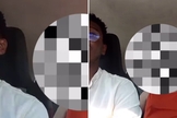 Israel Peixoto e o criminoso no carro. (Foto: Reprodução/Instagram/Israel Peixoto)