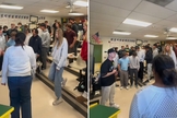 Ross Johnston pregando em uma escola. (Foto: Reprodução/Instagram/Ross Johnston)