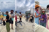 Os cristãos evangelizando no festival. (Foto: Reprodução/Instagram/Philip Renner)
