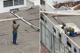 O pedreiro orando. (Foto: Reprodução/Instagram/Raquel Umb)