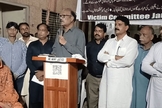 Robin Daniel, coordenador do Comitê de Vítimas de Jaranwala, anunciou o fim do protesto. (Foto: Reprodução/Morning Star News)