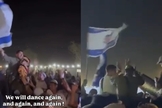 Centenas de israelenses celebraram o Simchat Torá no deserto. (Foto: Reprodução/Instagram/Sarah Chemla/Reprodução/X/Eli Afriat).