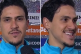 Pedro Guilherme em entrevista pós-jogo. (Foto: Reprodução/Instagram/Ge)