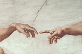 Deus estendendo a mão para Adão; detalhe da obra-prima de Michelangelo na Capela Sistina. (Imagem: Domínio público)