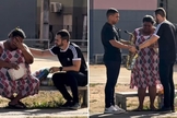 Edilene após receber o presente. (Foto: Reprodução/Instagram/Felipe Martins)