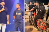 Bruninho ganhou uma nova bicicleta após a mobilização da igreja. (Foto: Reprodução/Instagram/Aviva Igreja)