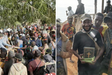 Moradores locais recebem o Novo Testamento com festa. (Captura de tela/Instagram/Wycliffe Bijbelvertalers)