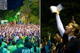 Multidão de jovens adorando Jesus em Fortaleza. (Foto: Reprodução/Instagram/Lucas Teodoro)