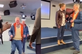 O homem foi curado durante um culto nos EUA. (Foto: Reprodução/Instagram/Terradez Ministries).