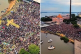O evento “A Origem” reuniu uma multidão na Orla do Gasômetro. (Foto: Reprodução/Instagram/Deivid Drone).