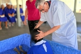 O batismo foi realizado na Penitenciária Feminina Maria Júlia Maranhão. (Foto: UNP Paraíba).