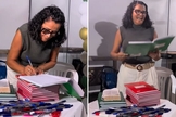 Lilian Costa transcreveu o último versículo da Bíblia ao lado dos familiares. (Foto: Reprodução/Instagram/Lilian Costa Frias)