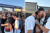 Os cristãos evangelizando no festival. (Foto: Reprodução/Instagram/Philip Renner)