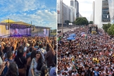 Multidão louvando a Jesus nas ruas do Rio. (Foto: Reprodução/Instagram/Marcha para Jesus Rio)