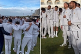 Os jogadores adorando a Deus. (Foto: Reprodução/Instagram/Presence Revival)