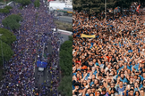 A multidão percorreu mais de 3 quilômetros louvando a Deus. (Foto: Reprodução/Instagram/Marcha para Jesus).
