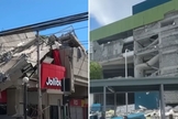 Imagens dos estragos após o terremoto no país. (Foto: Reprodução/YouTube/CNN Brasil)