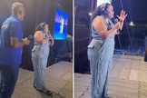 Raquel ministrando na Marcha para Jesus no RN. (Foto: Reprodução/Instagram/Raquel Nery)