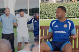 Capitão da seleção de Curaçao, Kenji Gorré fala de fé e participa de oração com companheiros. (Captura de tela/Instagram/Karga bo Krus)