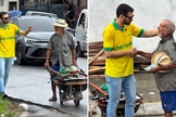 O idoso recebeu uma oferta para comprar seu botijão de gás. (Foto: Reprodução/Instagram/Renato Júnior)