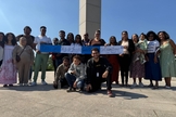 Grupo da Assembleia de Deus Ministério Refúgio em visita ao Memorial do Holocausto, no Rio. (Foto: José Leonidí da Silva)