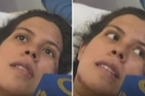 Dayana glorificando a Deus no hospital. (Foto: Reprodução/Instagram/BibliaTodo)