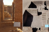 Ruínas da antiga cidade bizantina descoberta no oásis de Dakhla, no Egito. (Foto: Ministério do Turismo e Antiguidades do Egito)