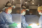 Médicos orando antes de uma cirurgia. (Foto: Reprodução/Instagram/Franklin Graham)
