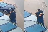Paulo acolheu e abraçou Eduardo em Santa Catarina. (Foto: Reprodução/Fantástico).
