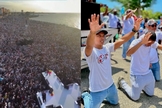A Marcha para Jesus reuniu milhares de pessoas nas ruas de 300 cidades.  (Foto: Reprodução/Instagram/apostoloestevam/Instagram/mpjbarlovento).