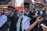 Pregador de rua Jesse Samuel Ngoma é preso durante evangelismo em Londres. (Captura de tela/Instagram/jessesamuelngoma)