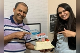 O pastor José Ricardo e a filha Amanda. (Foto: Instagram/jr.kern).