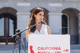 Lila Rose, fundadora da Live Action, na Marcha pela Vida da Califórnia. (Foto: Live Action)