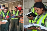 Vítimas, socorristas e moradores receberam a Palavra de Deus. (Foto: Reprodução/Instagram/HeartCry Missionary Society)