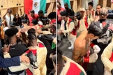 Ryan Garcia recebendo  oração da equipe. (Foto: Reprodução/Instagram/Ryan Garcia)