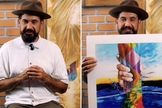 Kobra falando sobre a inspiração por trás de “A Mão de Deus”. (Foto: Reprodução/Instagram/Eduardo Kobra)