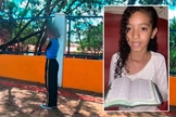 Safira Emanuele foi atacada por um enxame de abelha em Ibirité. (Foto: Reprodução/YouTube/Moto Vinny/Reprodução/Instagram/saffira_emanuele_11).
