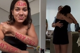 Maria Clara contando para a mãe que passou em Medicina. (Foto: Reprodução/Instagram/Maria Clara Lins)