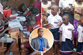 Crianças atendidas pelo King Jesus Bright Orphanage, em Uganda. Em destaque, o Pr. Sila Simali, responsável pela missão. (Foto: Arquivo pessoal)