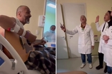 Cláudio Moisés louvando no hospital. (Foto: Reprodução/Instagram/Jéssica Lima)