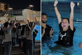 Muitos estudantes foram barrados na piscina do campus. (Foto: Reprodução/Instagram/UniteUS)