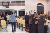 Cristãos saíram nas ruas e trouxeram pessoas para a igreja em Camboriú. (Foto: Reprodução/Instagram/Clebison Bandeira).
