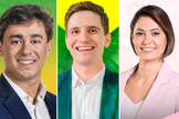 Nikolas Ferreira, Lucas Pavanato e Michelle Bolsonaro estão entre os nomes de destaque nas eleições de 2026. (Fotos: Instagram/Nikolas Ferreira, Lucas Pavanato e PL Mulher Nacional) 