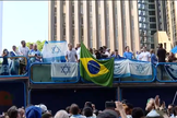 Manifestação pró-Israel na Avenida Paulista, em São Paulo. (Captura de tela/YouTube/CNN Brasil)